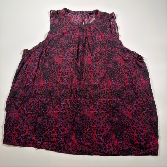 torrid Tops - Torrid Women’s Red and Purple Leopard Print Sleeveless Blouse NWT Size 4X